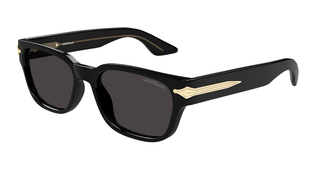 Lunettes de soleil montblanc mb0479s 001 negro rectangular / squared masculino taille 55mm - Vue principale