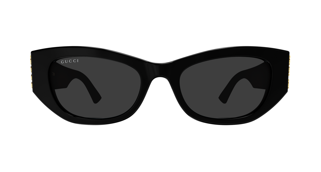 Óculos de sol gucci gg2044sa 001 negro cat eye femenino tamanho 53mm - Vista de detalhe