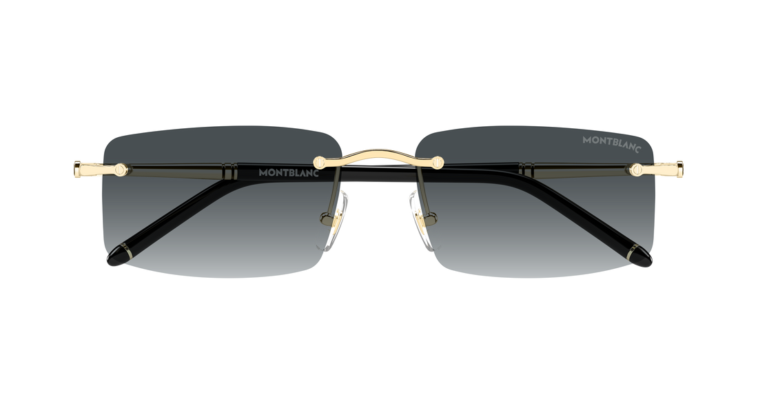Lunettes de soleil montblanc mb0443s 007 dorado rectangular / squared masculino taille 56mm - Vue détaillée