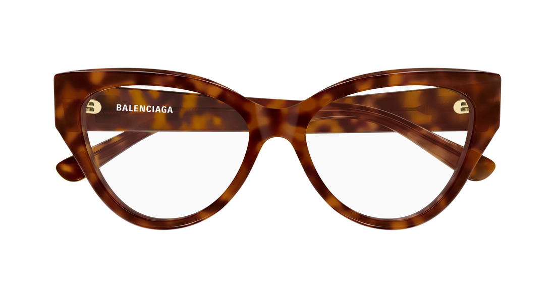 Prescription glasses balenciaga bb0482o 002 havana cat eye femenino size 56mm - Detailed view