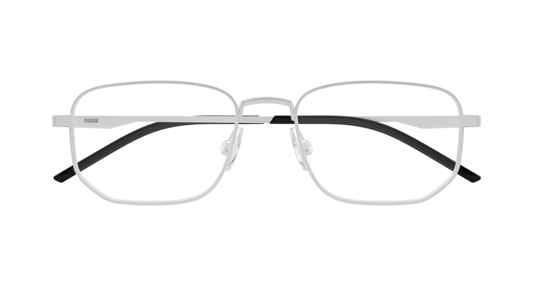Occhiali da vista puma pu0532o 001 plateado rectangular / squared masculino taglia 55mm - Vista dettagliata