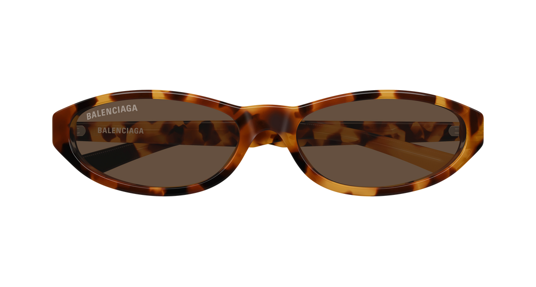 Lunettes de soleil balenciaga bb0007s 018 havana round/oval/panthos unisex taille 59mm - Vue détaillée