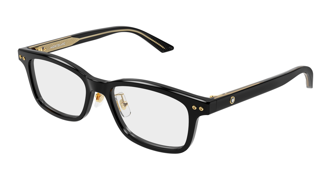 Brillen montblanc mb0533oj 001 negro rectangular / squared masculino größe 53mm - Hauptansicht
