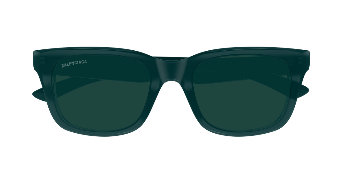 Occhiali da sole balenciaga bb0468s 004 verde rectangular / squared masculino taglia 53mm - Vista dettagliata