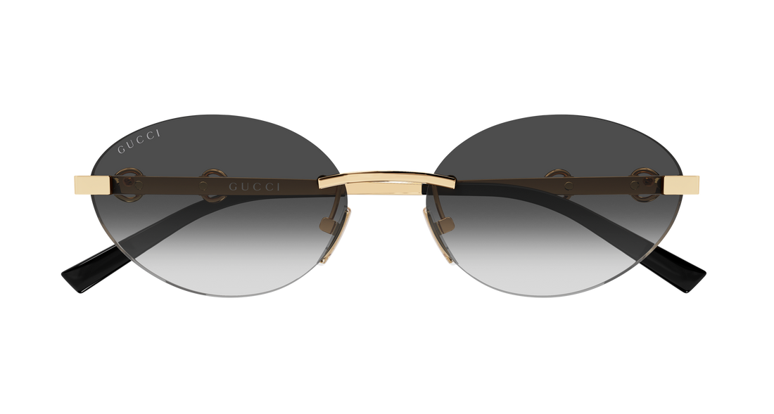 Occhiali da sole gucci gg2051s 001 dorado round/oval/panthos femenino taglia 58mm - Vista dettagliata