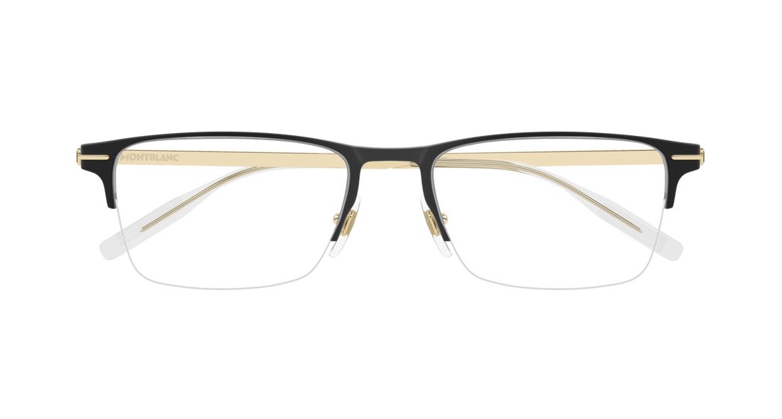 Occhiali da vista montblanc mb0468o 006 negro rectangular / squared masculino taglia 58mm - Vista dettagliata