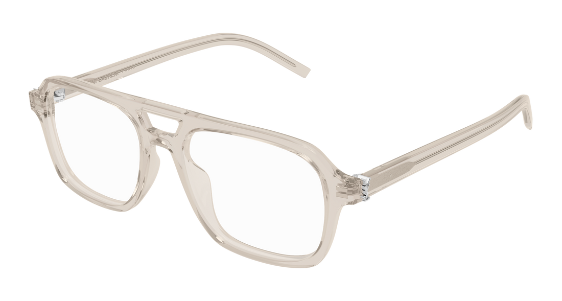 Brillen saint laurent sl m179 004 beige pilot/navigator femenino größe 53mm - Hauptansicht