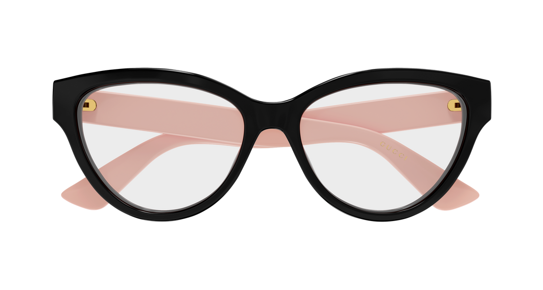 Occhiali da vista gucci gg1581o 007 negro round/oval/panthos femenino taglia 55mm - Vista dettagliata