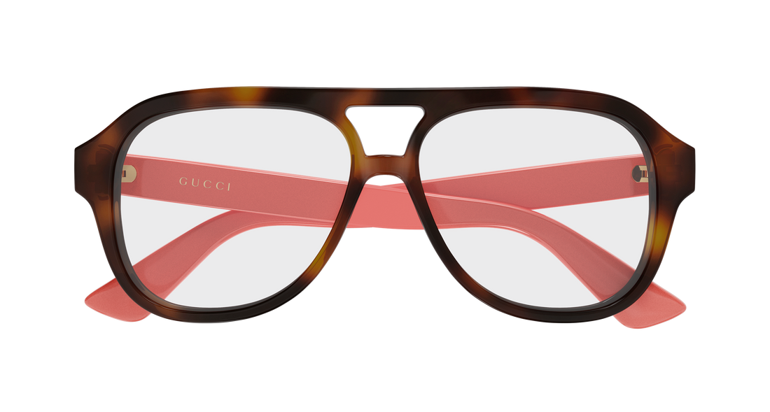 Lunettes de vue gucci gg2192o 004 havana pilot/navigator femenino taille 55mm - Vue détaillée