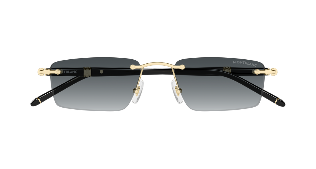 Okulary przeciwsłoneczne montblanc mb0484s 001 dorado rectangular / squared masculino rozmiar 54mm - Widok szczegółowy