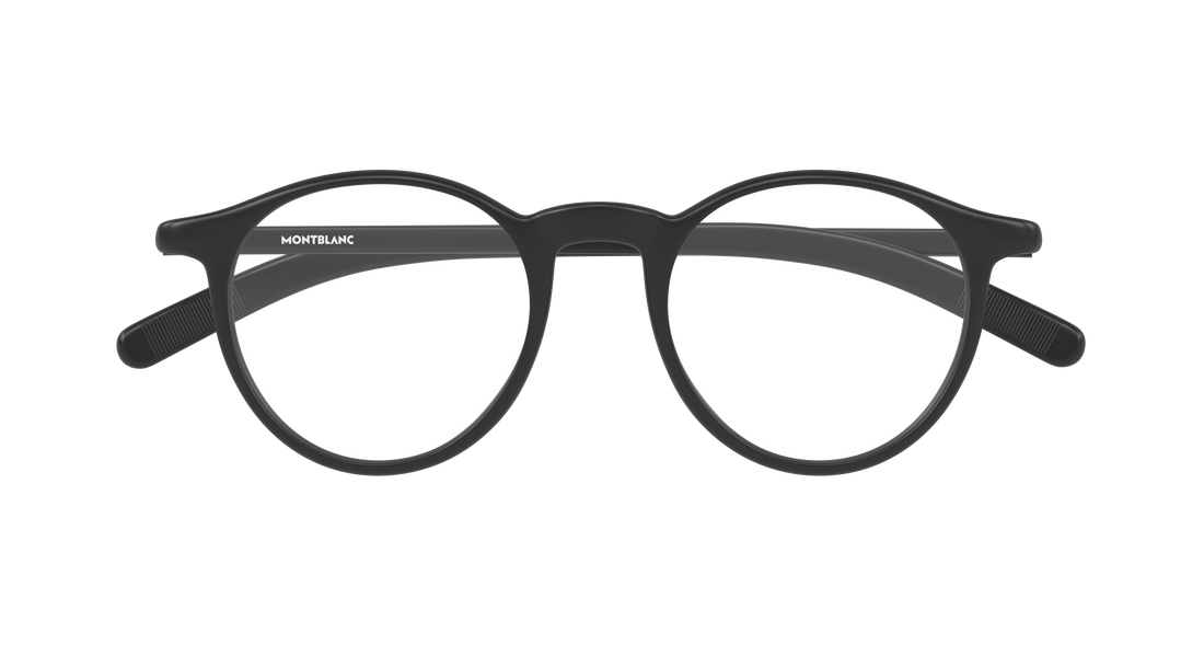 Occhiali da vista montblanc mb0329o 005 negro round/oval/panthos masculino taglia 49mm - Vista dettagliata