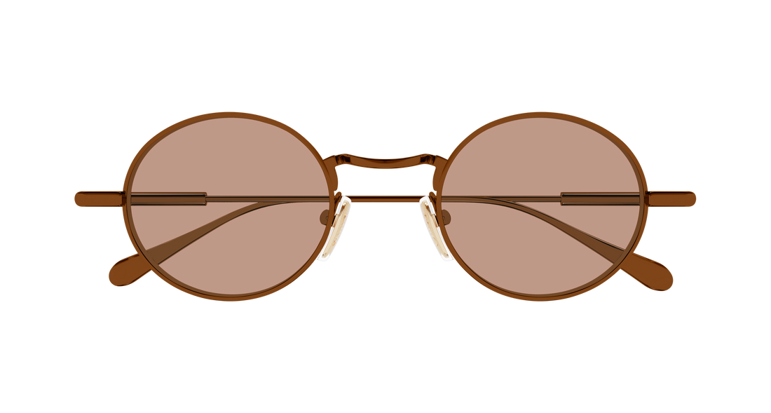 Lunettes de soleil chloé ch0414s 005 marron round/oval/panthos femenino taille 44mm - Vue détaillée