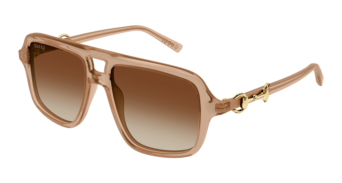 Lunettes de soleil gucci gg2052s 004 marron pilot/navigator femenino taille 53mm - Vue principale