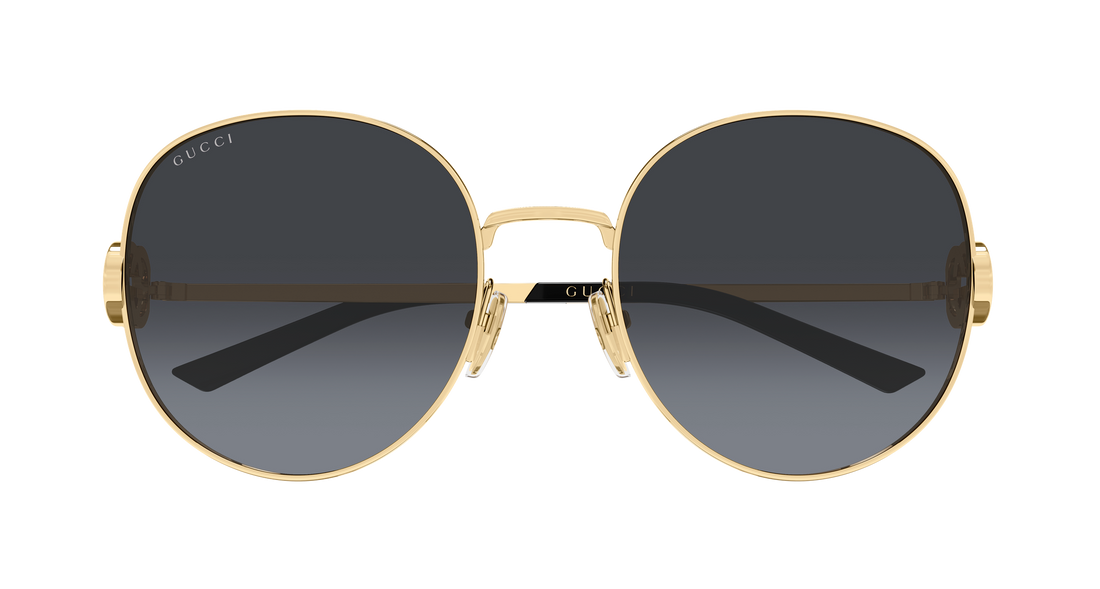 Occhiali da sole gucci gg2047s 001 dorado round/oval/panthos femenino taglia 58mm - Vista dettagliata