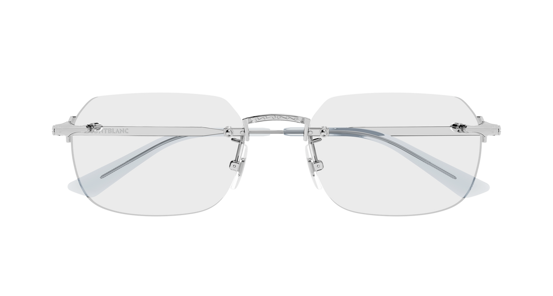 Brillen montblanc mb0514o 003 plateado rectangular / squared masculino größe 54mm - Detailansicht