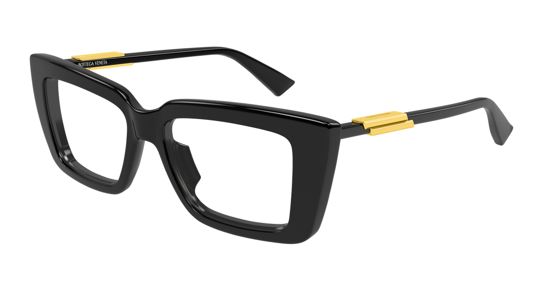 Prescription glasses bottega veneta bv1448o 001 negro rectangular / squared femenino size 53mm - Main view