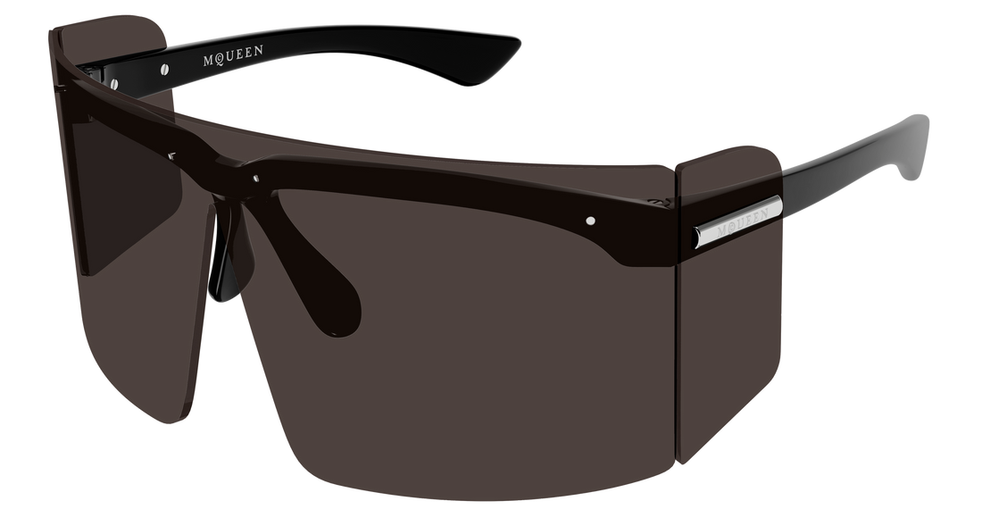 Sonnenbrillen alexander mcqueen am0594s 001 negro shield unisex größe 99mm - Hauptansicht