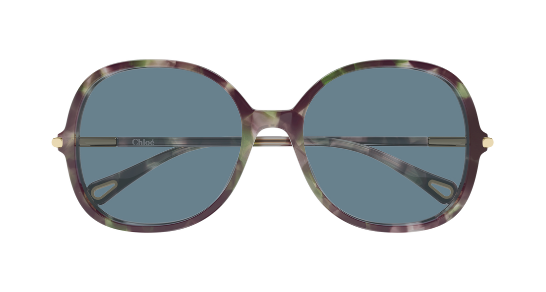 Lunettes de soleil chloé ch0383s 003 havana round/oval/panthos femenino taille 57mm - Vue détaillée