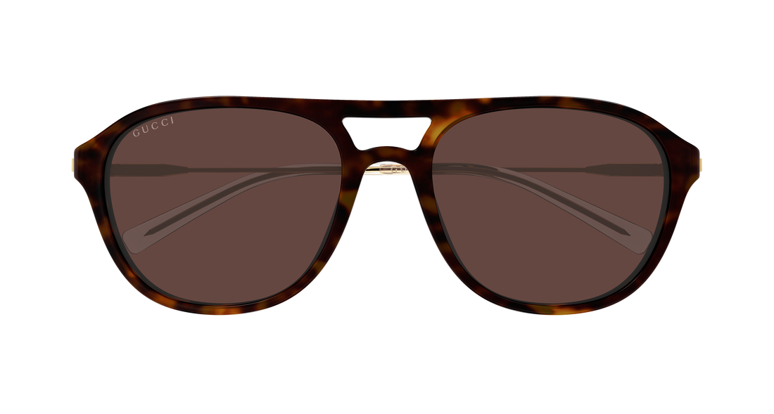 Lunettes de soleil gucci gg2254sk 002 havana pilot/navigator masculino taille 57mm - Vue détaillée