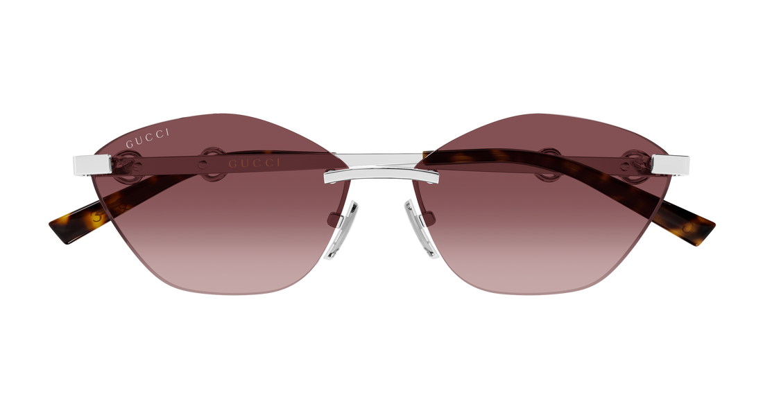 Occhiali da sole gucci gg2050s 003 plateado cat eye femenino taglia 59mm - Vista dettagliata