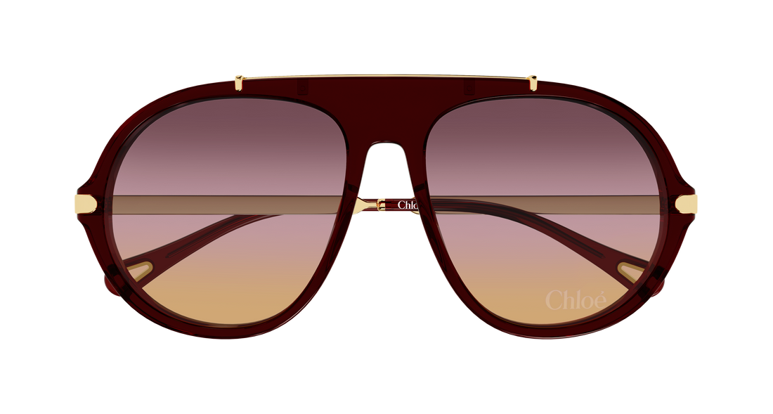 Lunettes de soleil chloé ch0357s 004 burdeos round/oval/panthos femenino taille 58mm - Vue détaillée