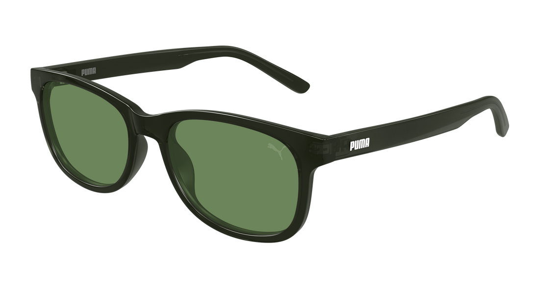 Occhiali da sole puma pu0526s 005 verde rectangular / squared masculino taglia 55mm - Vista principale