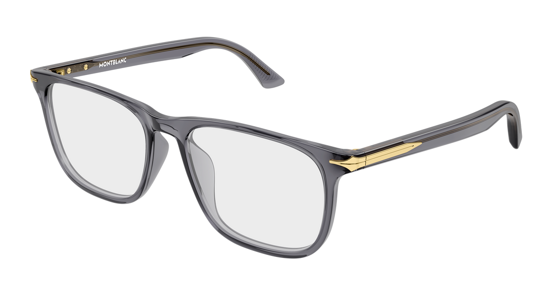 Brillen montblanc mb0520ol 010 gris rectangular / squared masculino größe 58mm - Hauptansicht