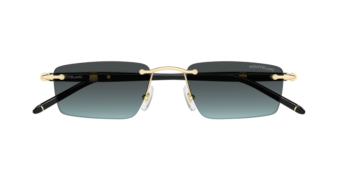 Lunettes de soleil montblanc mb0484s 004 dorado rectangular / squared masculino taille 54mm - Vue détaillée