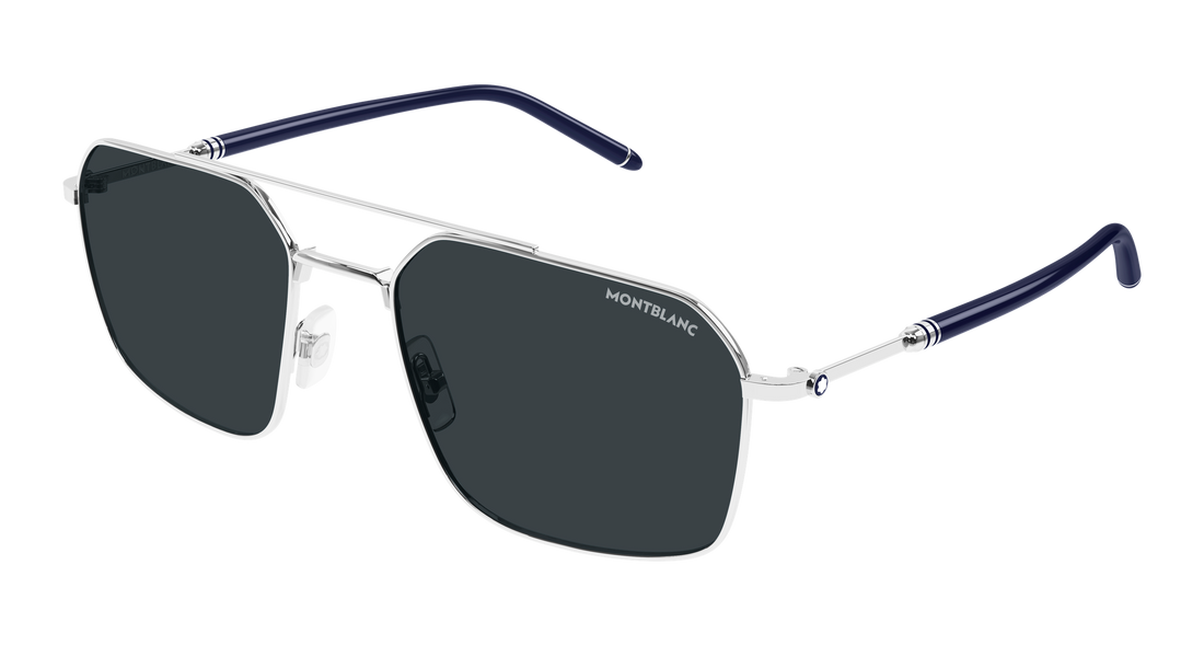 Sonnenbrillen montblanc mb0521s 003 plateado pilot/navigator masculino größe 58mm - Hauptansicht