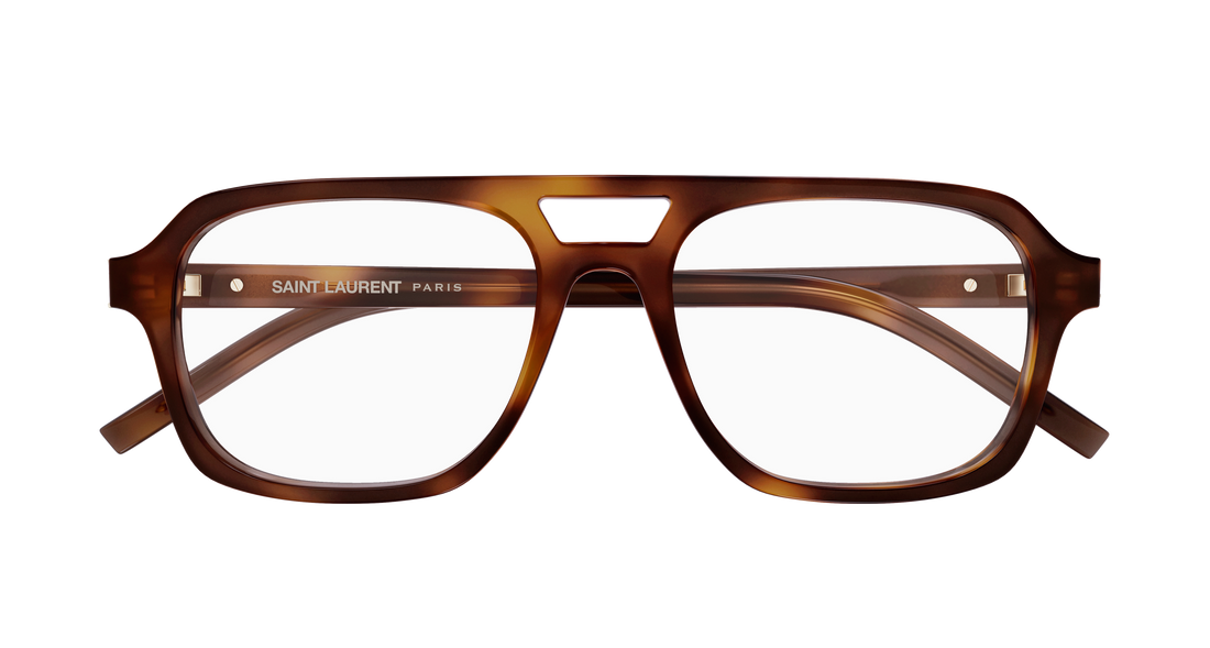 Brillen saint laurent sl m179 003 havana pilot/navigator femenino größe 53mm - Detailansicht