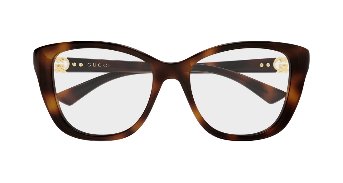 Lunettes de vue gucci gg2195o 002 havana cat eye femenino taille 53mm - Vue détaillée