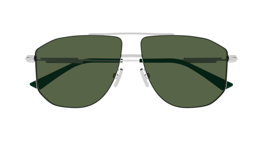 Lunettes de soleil bottega veneta bv1509s 004 plateado pilot/navigator unisex taille 59mm - Vue détaillée