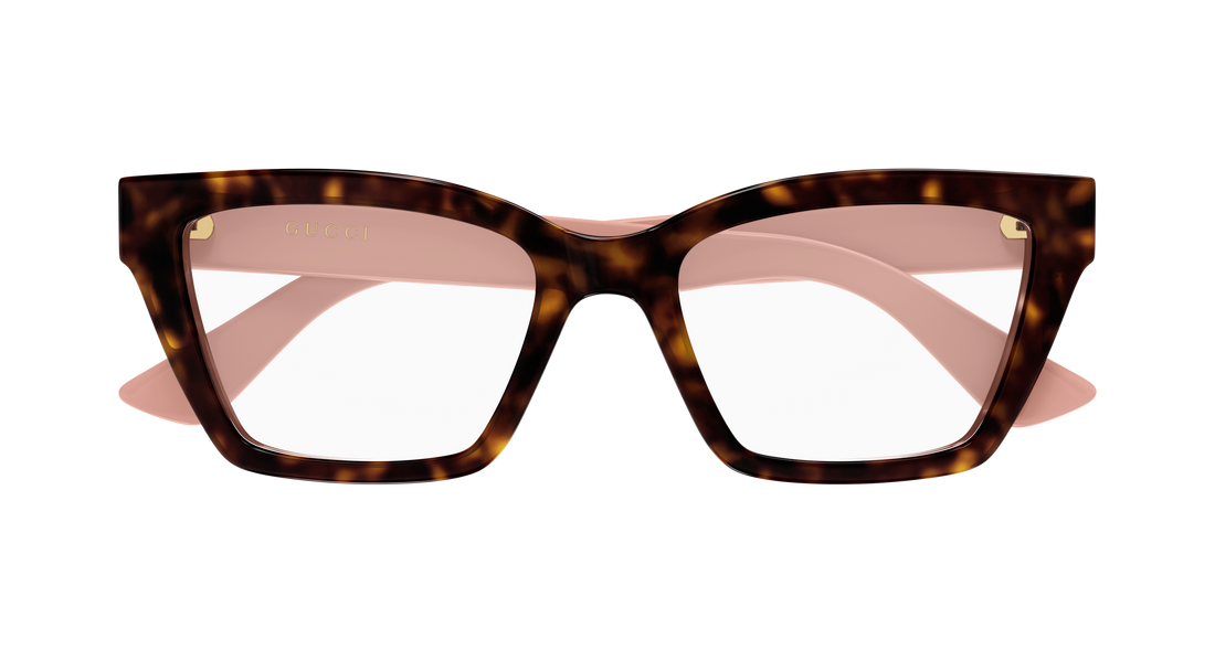 Occhiali da vista gucci gg1715o 017 havana cat eye femenino taglia 55mm - Vista dettagliata