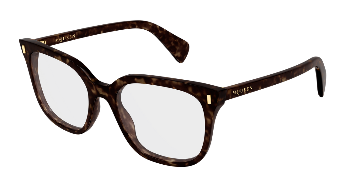 Brillen alexander mcqueen am0585o 002 havana rectangular / squared femenino größe 53mm - Hauptansicht