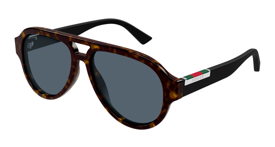 Sunglasses gucci gg2088s 003 havana pilot/navigator masculino size 55mm - Main view