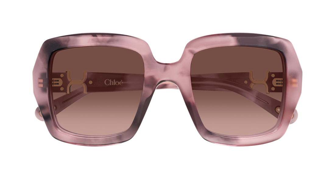 Gafas de sol chloé ch0301s 007 havana rectangular / squared femenino talla 52mm - Vista de detalle