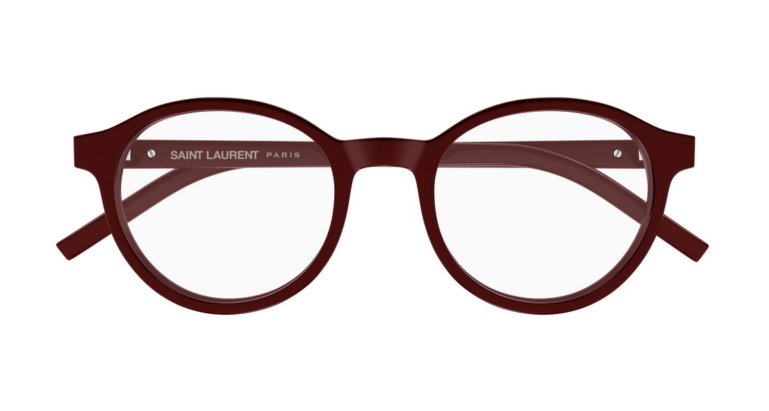 Gafas graduadas saint laurent sl m163 006 burdeos round/oval/panthos unisex talla 50mm - Vista de detalle