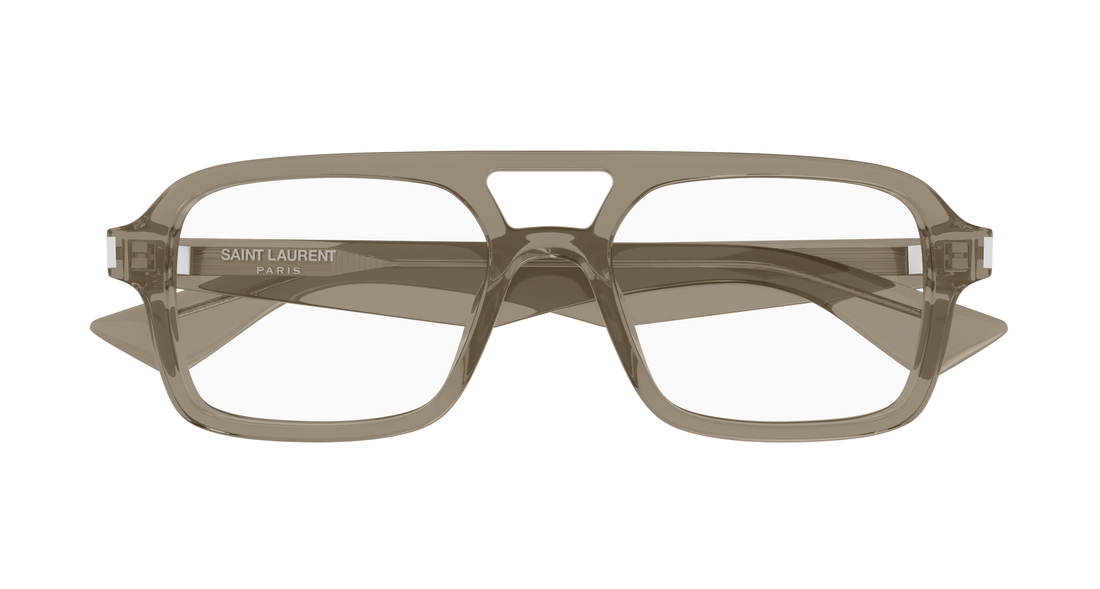 Lunettes de vue saint laurent sl 961 003 marron pilot/navigator masculino taille 54mm - Vue détaillée