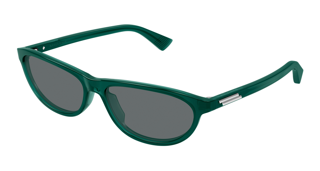 Lunettes de soleil bottega veneta bv1497s 003 verde cat eye unisex taille 58mm - Vue principale
