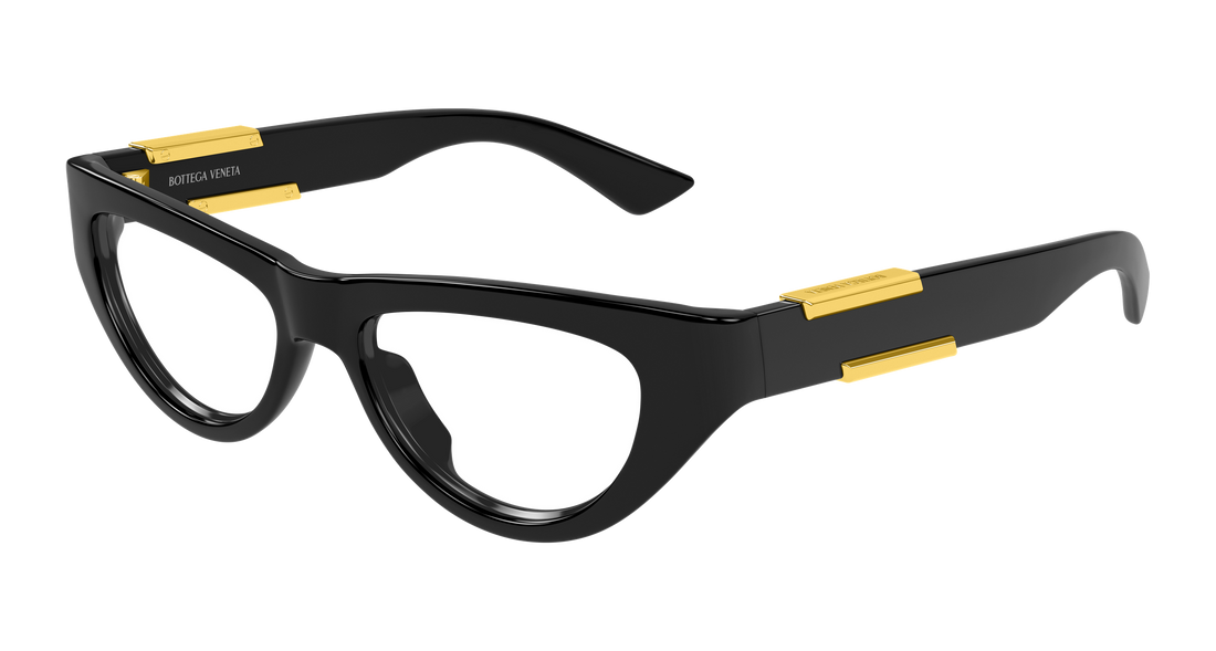 Prescription glasses bottega veneta bv1454o 001 negro cat eye femenino size 51mm - Main view
