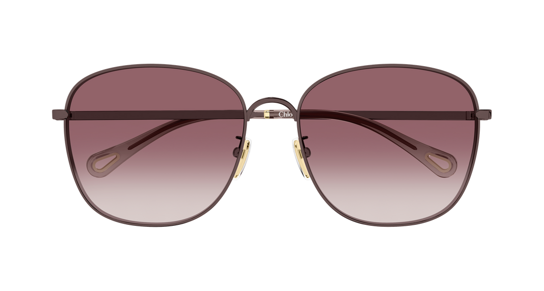 Lunettes de soleil chloé ch0407sk 003 marron round/oval/panthos femenino taille 59mm - Vue détaillée