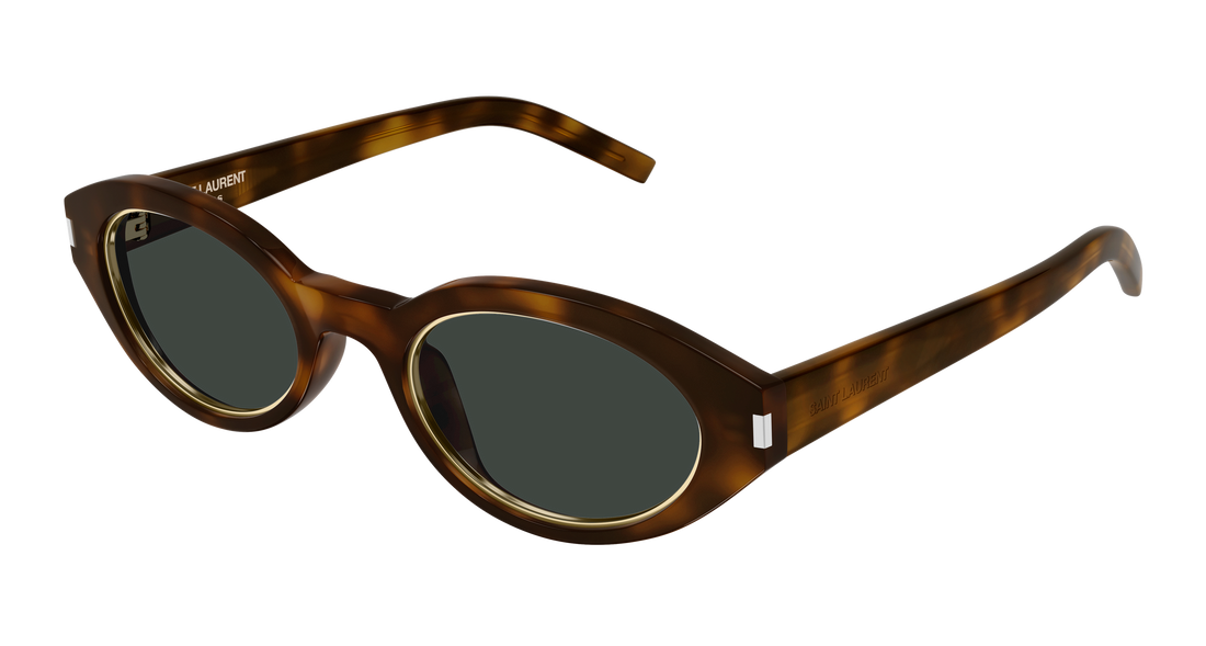 Lunettes de soleil saint laurent sl 567 rim 006 havana round/oval/panthos femenino taille 52mm - Vue principale
