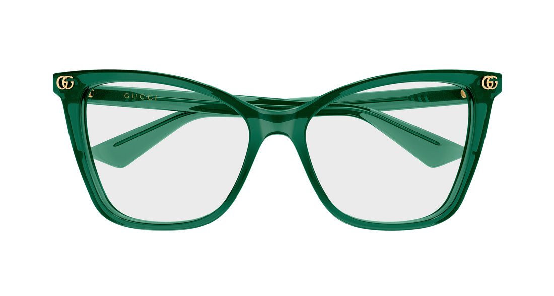 Lunettes de vue gucci gg1817o 006 verde cat eye femenino taille 55mm - Vue détaillée
