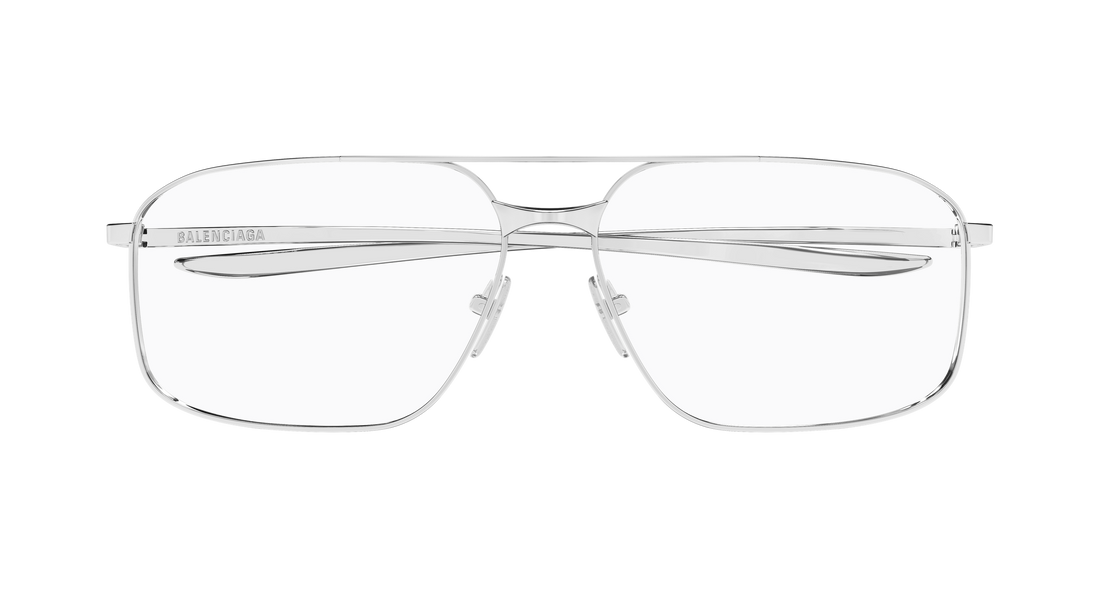 Prescription glasses balenciaga bb0495o 001 plateado pilot/navigator masculino size 61mm - Detailed view