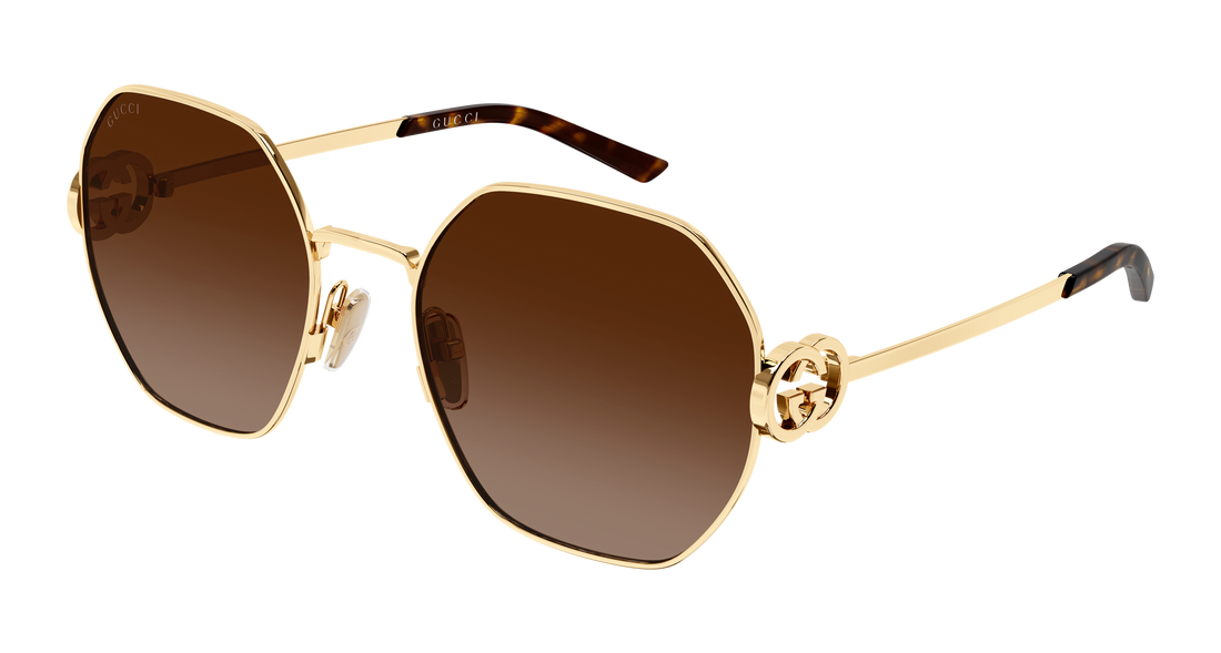 Occhiali da sole gucci gg2046s 003 dorado geometrical/directional femenino taglia 58mm - Vista principale