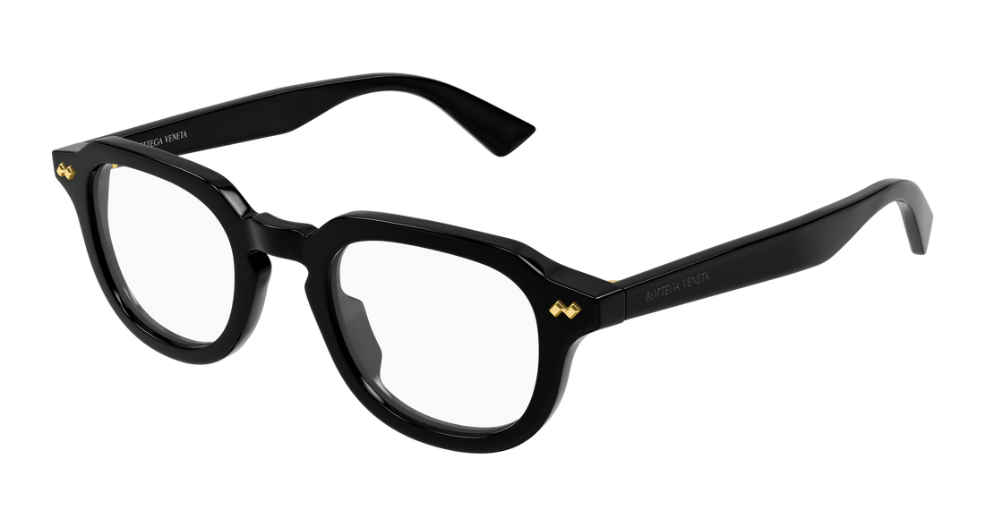 Lunettes de vue bottega veneta bv1505o 005 negro round/oval/panthos masculino taille 48mm - Vue principale