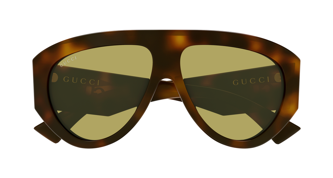 Óculos de sol gucci gg2128s 002 havana pilot/navigator masculino tamanho 58mm - Vista de detalhe