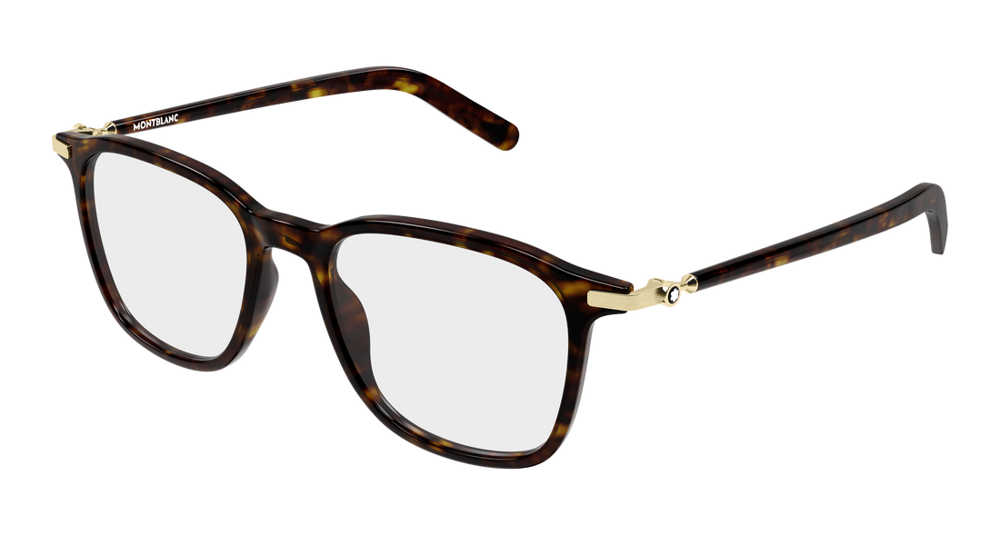Lunettes de vue montblanc mb0499o 002 havana rectangular / squared masculino taille 52mm - Vue principale