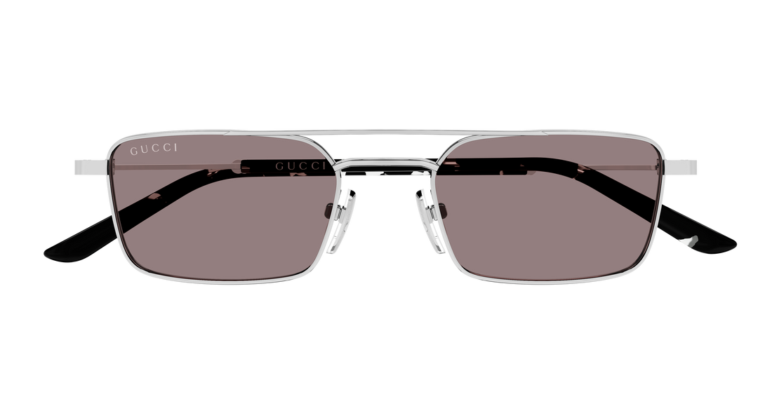 Lunettes de soleil gucci gg2258s 004 plateado rectangular / squared unisex taille 49mm - Vue détaillée