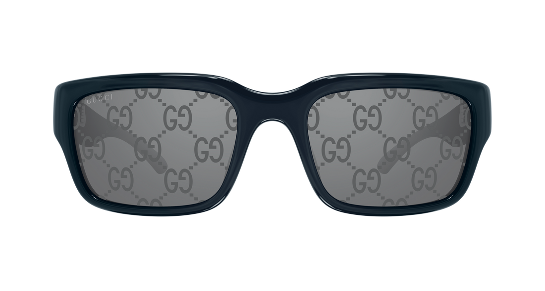 Lunettes de soleil gucci gg2240s 008 azul rectangular / squared masculino taille 58mm - Vue détaillée